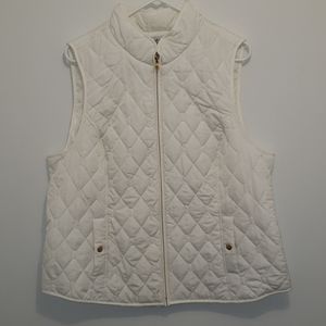 Croft and Borrow New with Tags Quilted Vest White